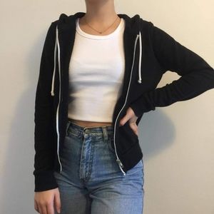 H&M cropped black hoodie